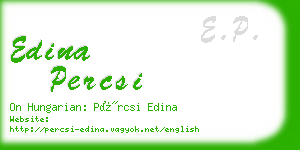 edina percsi business card